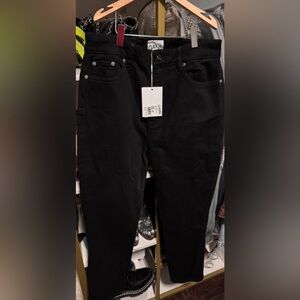 GANNI Black Cutye Cropped Jeans